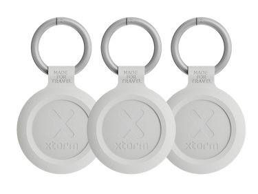TravelTag for Android & iPhone - Water-resistant - 3-Pack - Ash White